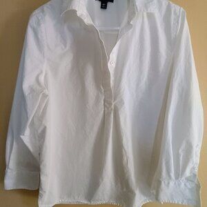Land's End White Shirt Size 10P